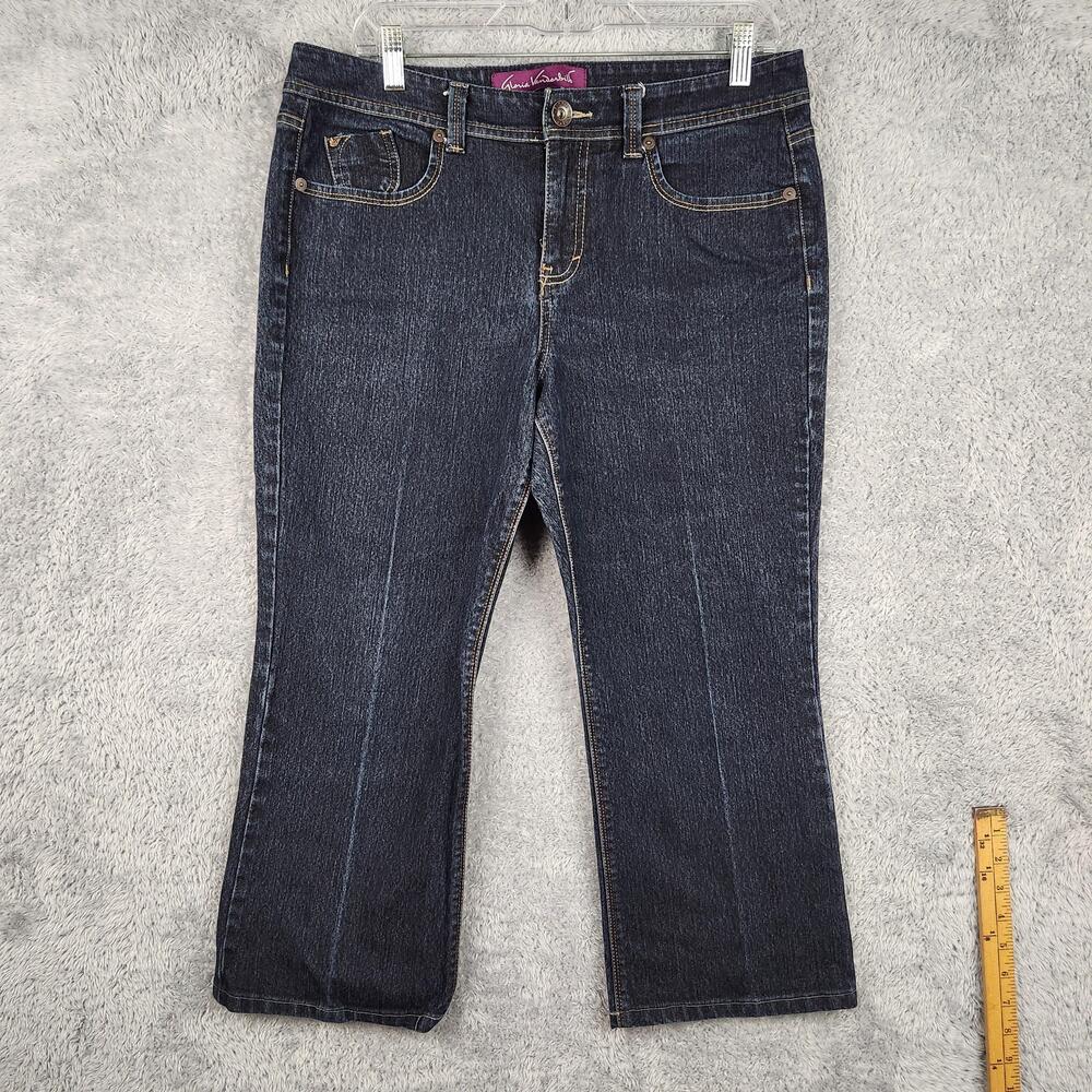 Gloria Vanderbilt Isabelle Flare Jeans Womens 12 Short Dark Wash Stretch Bootcut